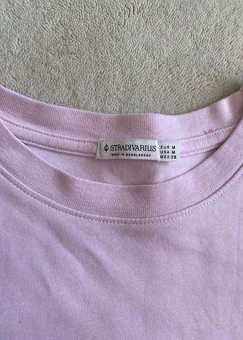 Kadın Pembe Kısa Kollu Basic Tişört - Görsel 2