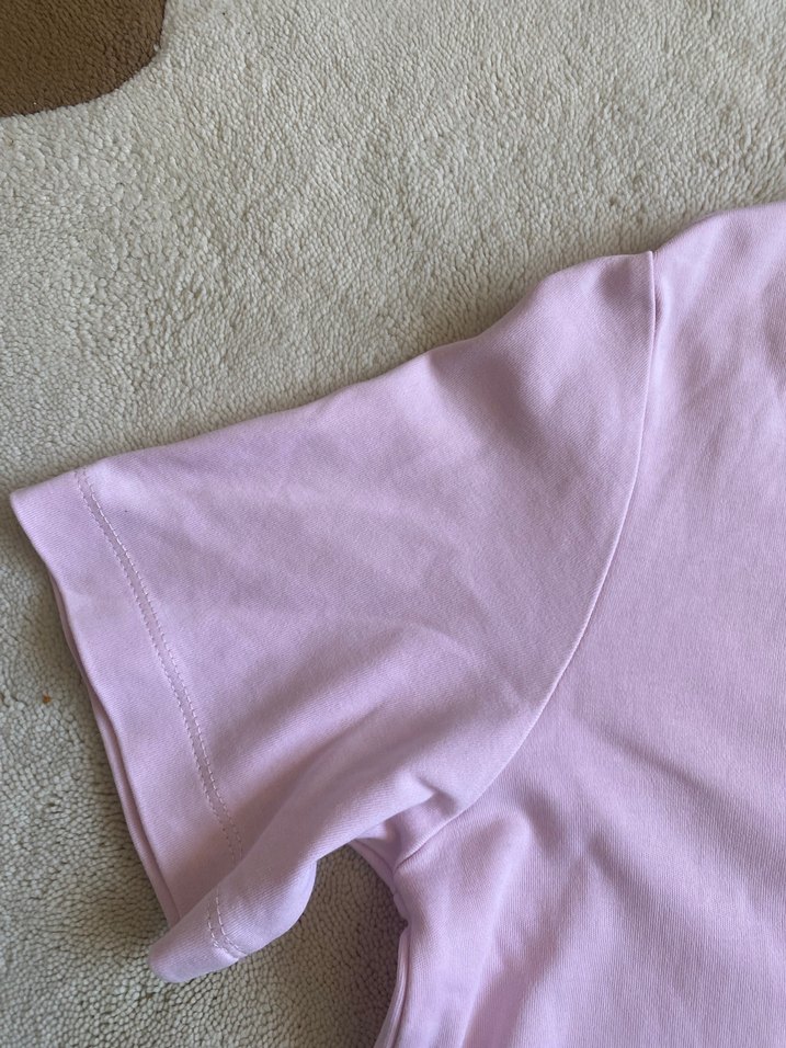 Kadın Pembe Kısa Kollu Basic Tişört - Görsel 3