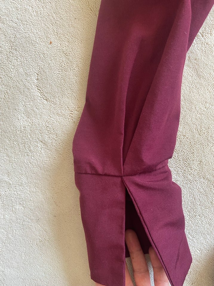 Bordo Düğmeli Kadın Bluz - Görsel 5