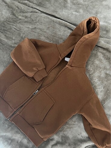 Zara Kapüşonlu camel rengi sweet hırka