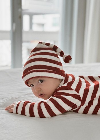 Zara Bebek Erkek Çizgili Örgü Tulum