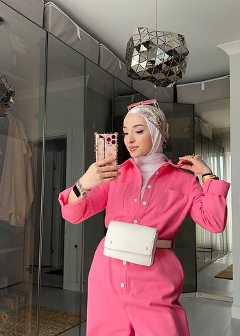 Aker Pembe Uzun Kollu Kadın Takım Elbise