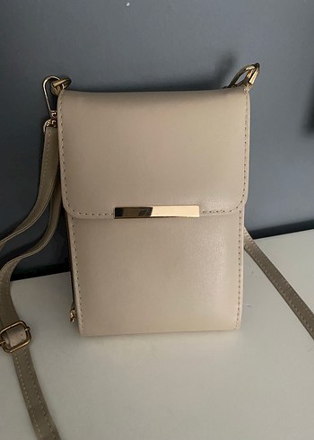 Bej suni Deri Kadın Çapraz Çanta - Görsel 2