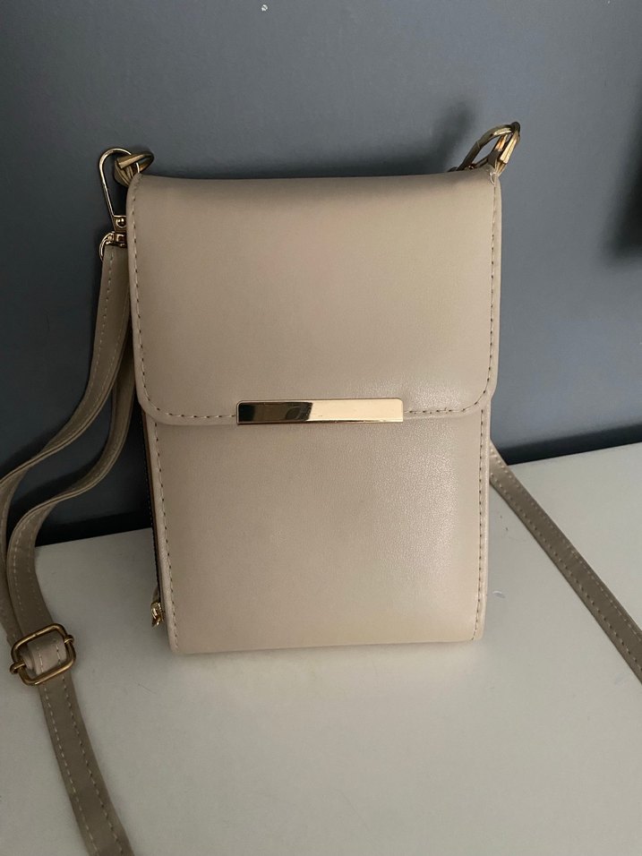 Bej suni Deri Kadın Çapraz Çanta - Görsel 2