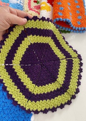 Renkli El Örgüsü Banyo lifleri 9 adet fiyatıdır - Görsel 10