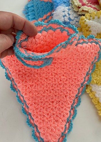 Renkli El Örgüsü Banyo lifleri 9 adet fiyatıdır - Görsel 3