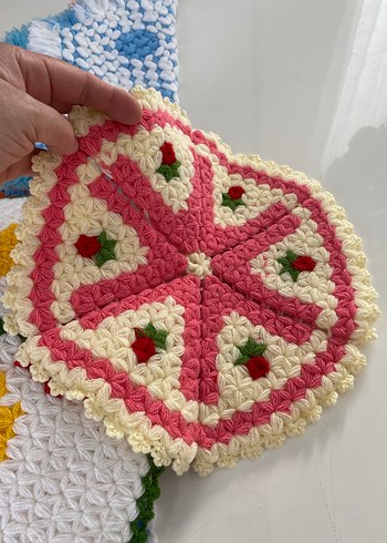 Renkli El Örgüsü Banyo lifleri 9 adet fiyatıdır - Görsel 7