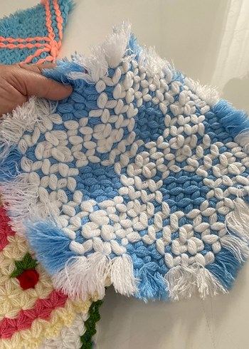 Renkli El Örgüsü Banyo lifleri 9 adet fiyatıdır - Görsel 6