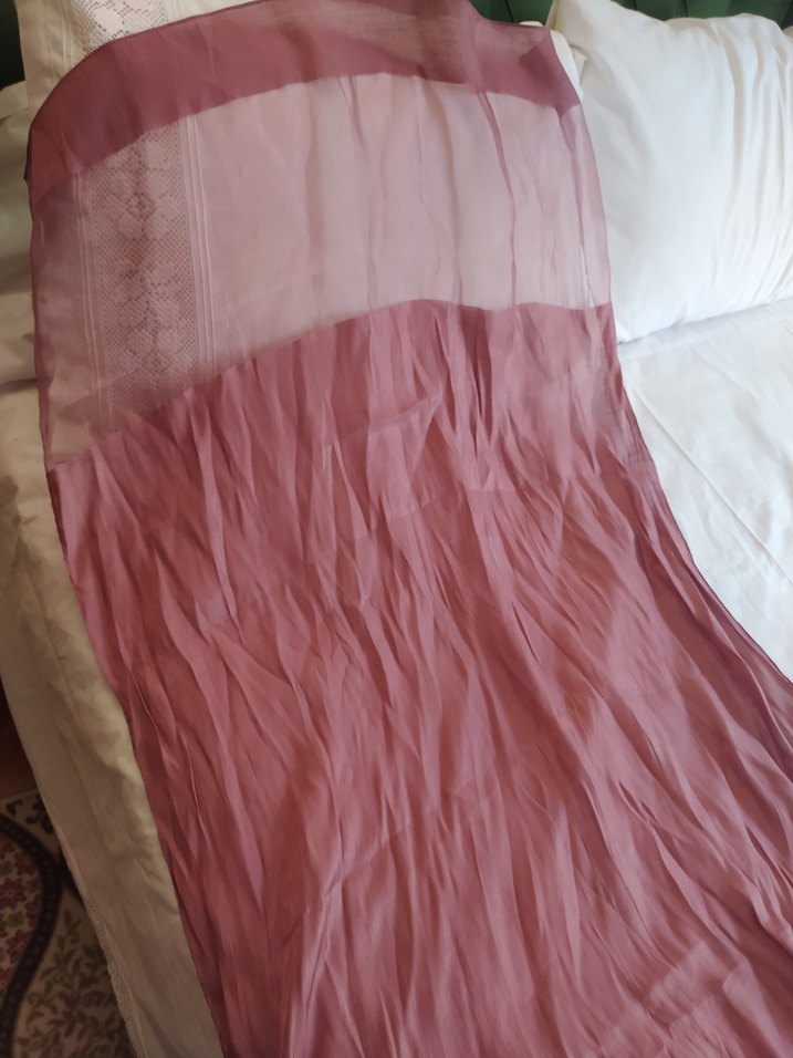 Mor Nakışlı Uzun Kollu Bohem Uzun Abiye - Görsel 5