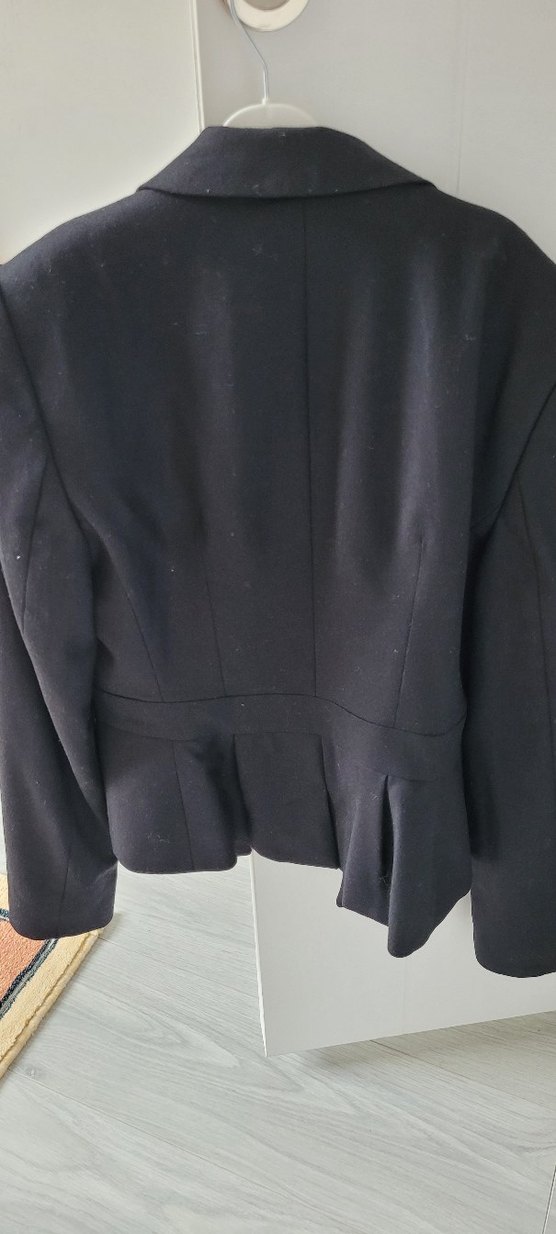 Düğmeli Siyah Kadın blazer Ceket - Görsel 2