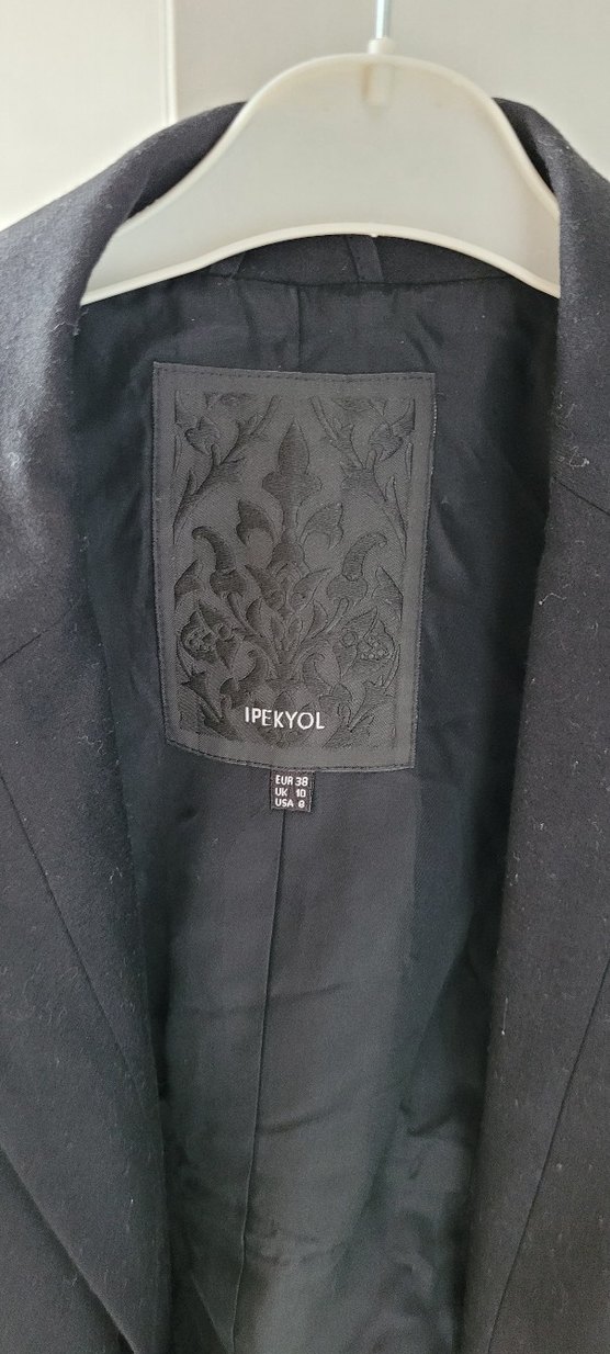 Düğmeli Siyah Kadın blazer Ceket - Görsel 3