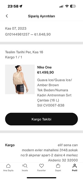  Beden ten rengi Renk Nike Sırt Çantası