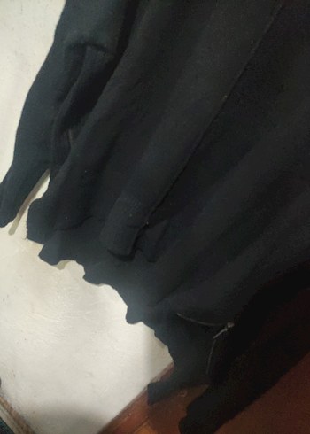 Addax Siyah Düğmeli Uzun Kollu Salaş Kadın Kazak