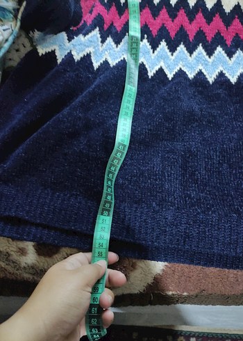 xl Beden Bohem Çok Renkli Desenli Boğazlı Kazak