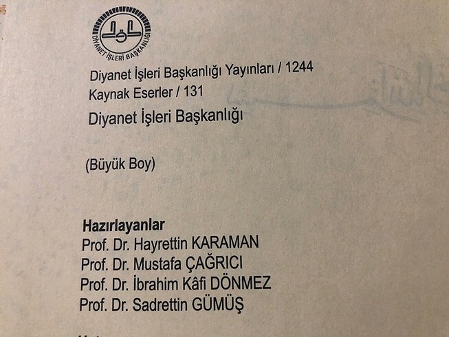 Beden Renk KUR?AN-I KERİM MEALİ DİYANET