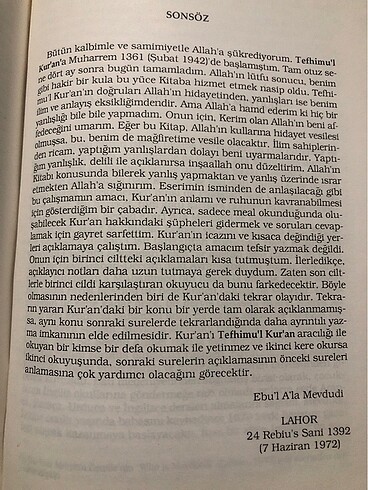 Beden Renk TEFSİR-Tefhimu?l Kur?an -Mevdudi