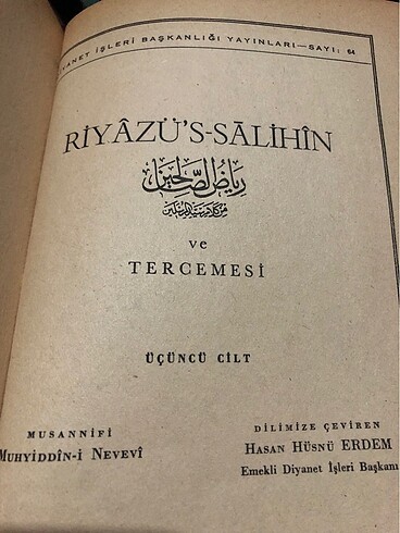 HADİS-Rİyazüs Salihin 3 cild takım.