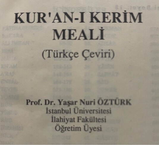 KUR'AN-I KERİM MEALİ(TÜRKÇE ÇEVİRİ)