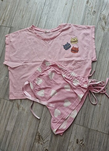 s Beden pembe Renk Pembe pijama takımı