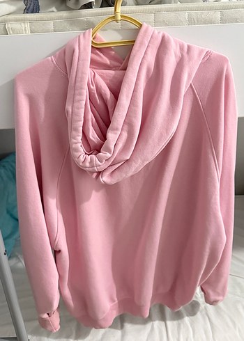 Pembe Oversize Kadın Sweatshirt Kapüşonlu BERSHKA - Görsel 2