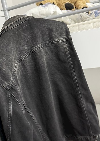 Siyah Düğmeli Kadın-erkek Denim kot Ceket - Görsel 2