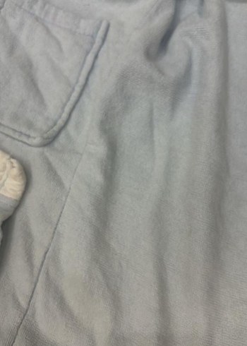 Kapüşonlu Erkek Çocuk Bornoz - Açık Mavi - Görsel 4