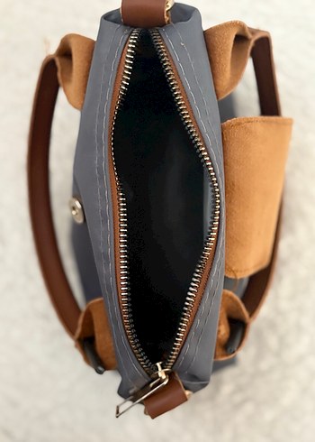 Kahverengi Deri Tokalı Kadın El Çantası - Görsel 4