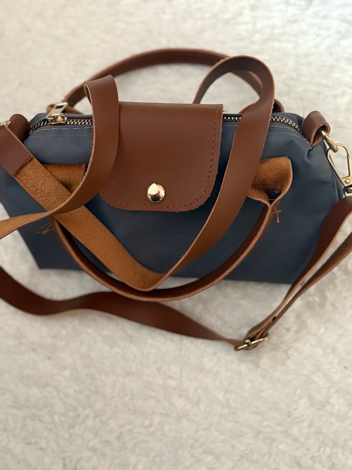 Kahverengi Deri Tokalı Kadın El Çantası - Görsel 3