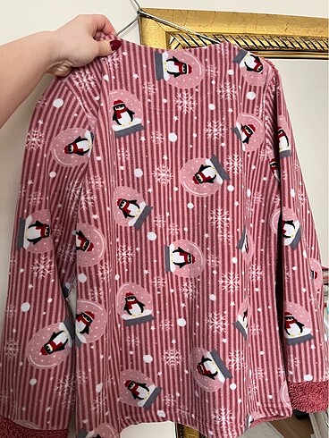Diğer Polarlı Pofuduk Pjama Takımı