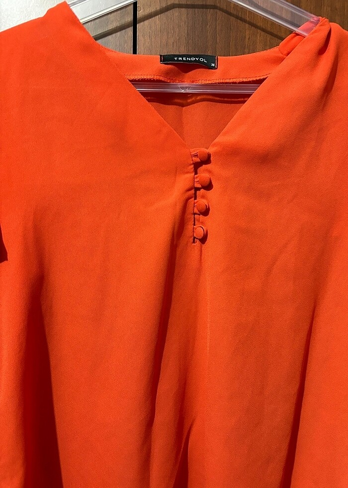 Narçiçeği turuncu bluz - Görsel 2