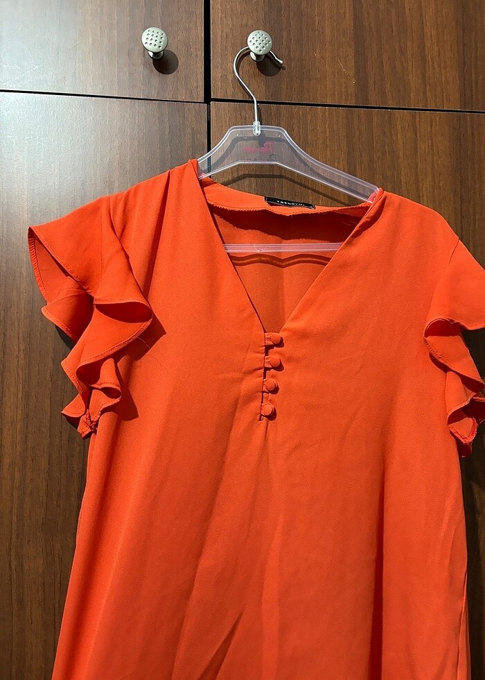 Narçiçeği turuncu bluz - Görsel 3