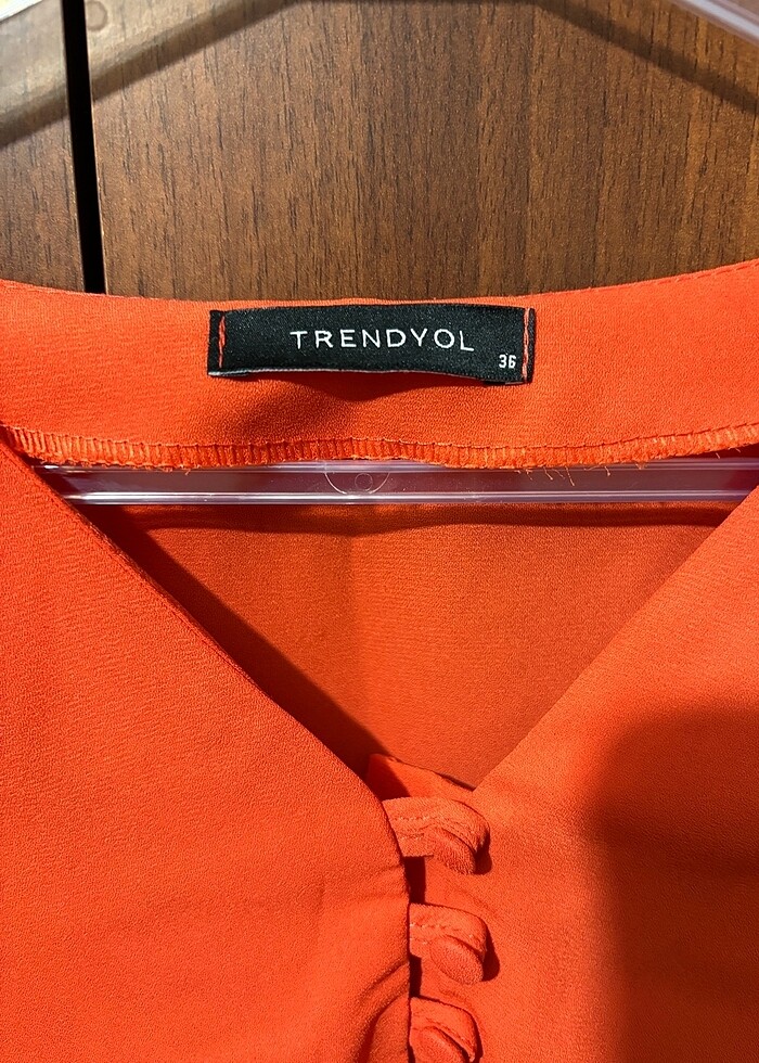 Narçiçeği turuncu bluz - Görsel 4