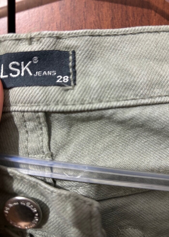 Yeşil jean pantolon - Görsel 2