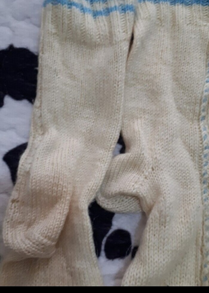 Yün örgü çorap. - Görsel 3