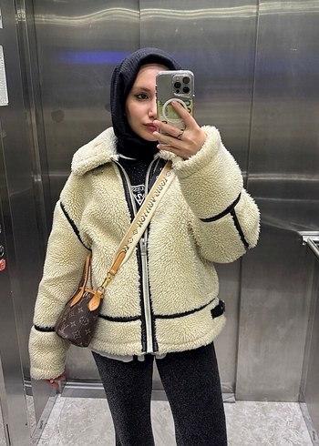 Kadın Bej Kürklü Midi Kışlık Mont