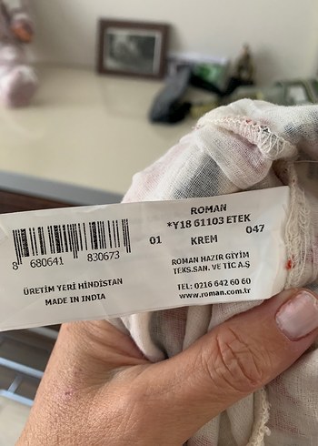 Roman Marka Roman Nakışlı Püsküllü Bohem Hindistan