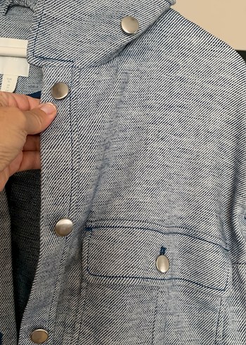 xxl Beden Gri Oversize Kadın Denim Ceket H&M
