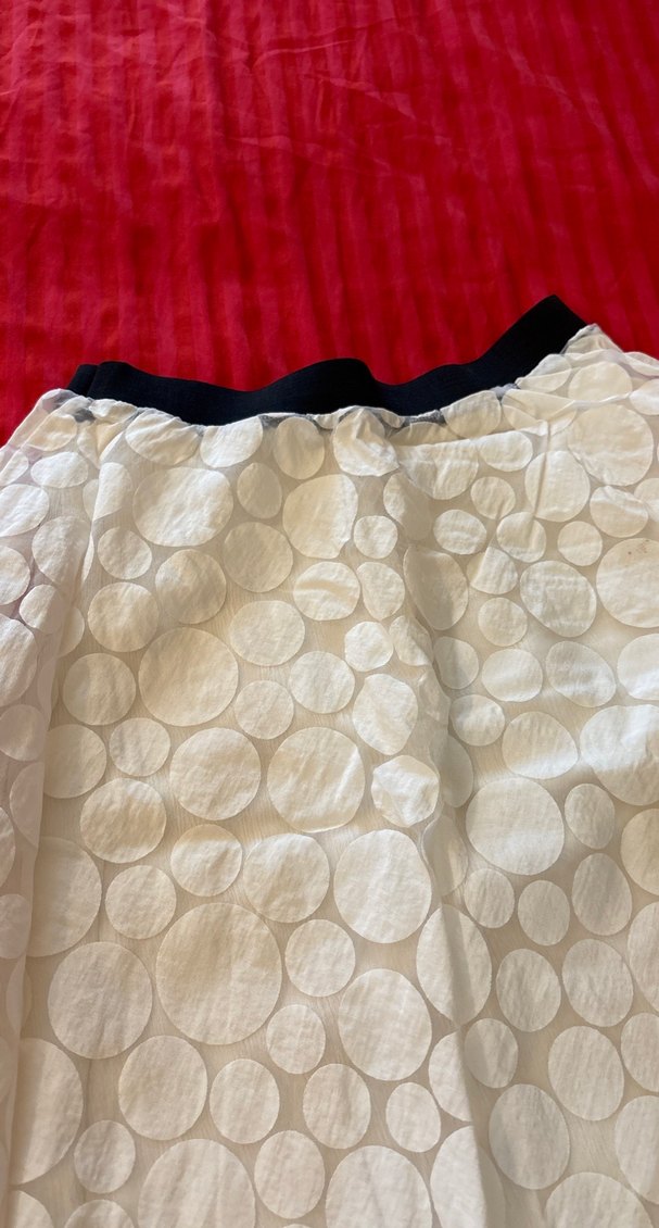 Dantel Detaylı Beyaz Midi Hamile Etek - Görsel 3