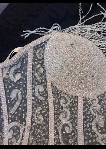 Dantel İşlemeli Beyaz Straplez Büstiyer - Görsel 2