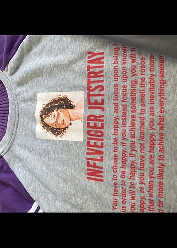 Trendyol & Milla Gri Mor Kapüşonlu Kadın Sweatshirt