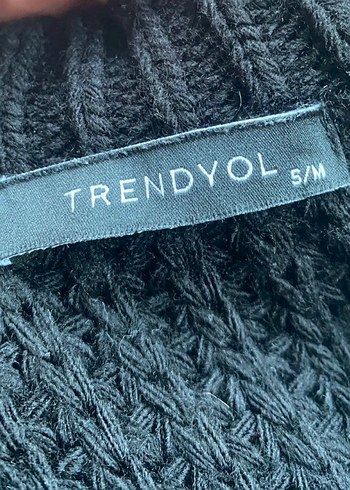 Trendyol & Milla Siyah Örgü Kadın elbise, Uzun Kollu, Salaş
