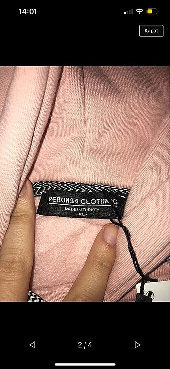 Diğer Pembe kalın sweatshirt