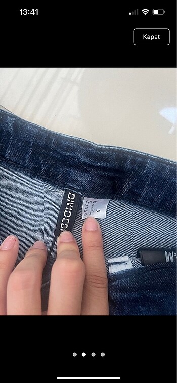H&M HM yüksek bel kot şort