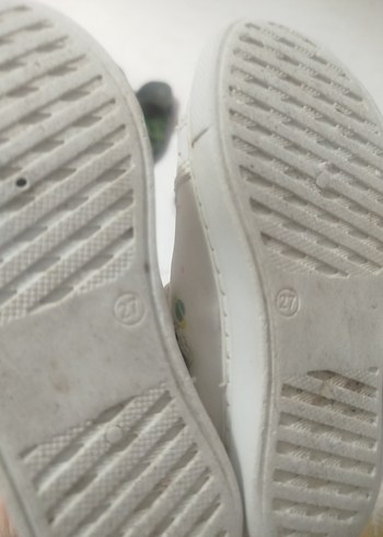 Beyaz Kız Çocuk Baskılı Cırt Cırtlı Spor Ayakkabı - Görsel 3