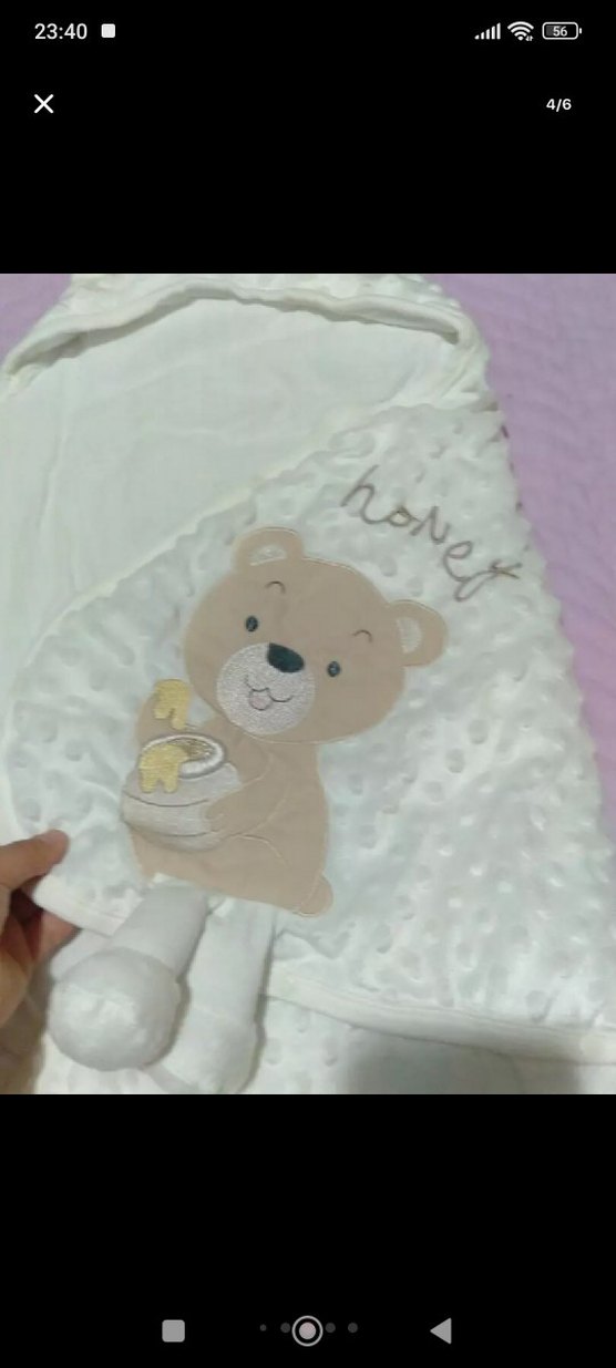 Nakışlı Beyaz Bebek Battaniyesi - Görsel 5