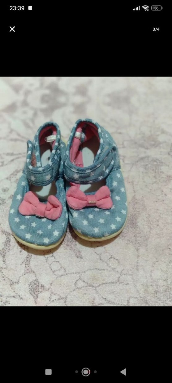 Mavi Yıldız Desenli İlk Adım Ayakkabısı - Görsel 3