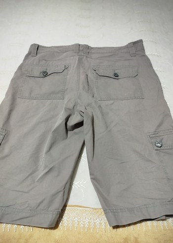 Gri Erkek Kemerli Mini Şort - Görsel 4