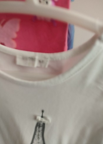 Kız Çocuk Beyaz Kısa Kollu elbise - Görsel 5