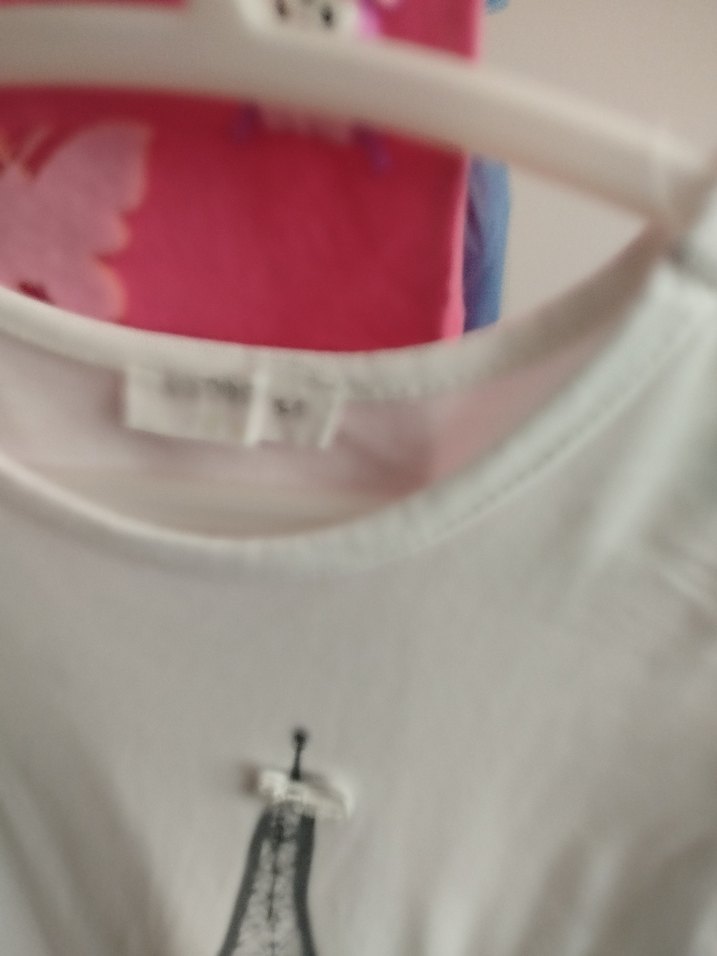 Kız Çocuk Beyaz Kısa Kollu elbise - Görsel 5