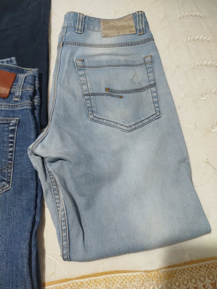 Erkek Günlük Kot Pantolonlar - Mavi Tonlar - Görsel 3